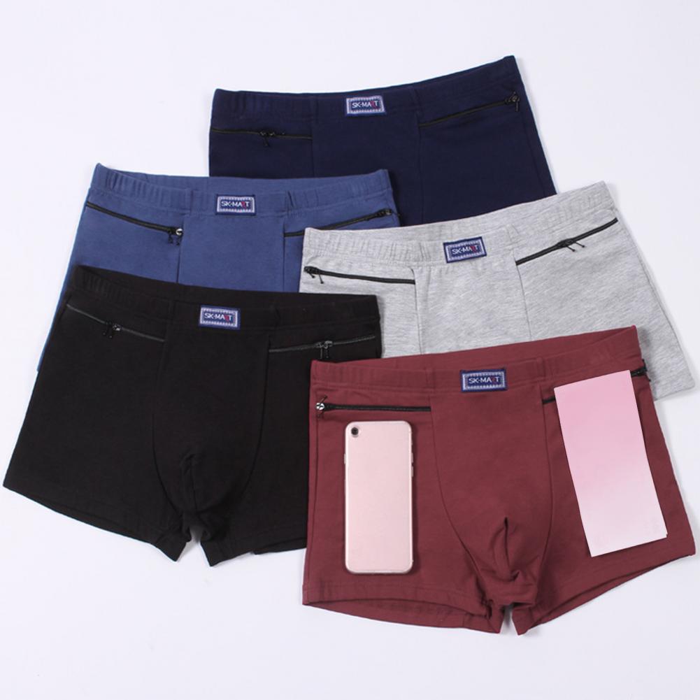 Men's Pockets Underwear Anti-t - Boxer Brief Pack Cotton review and price